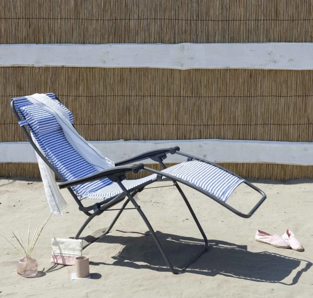 Lafuma® Relaxation Padded Chair - Marine Blue Stripe - Image 4