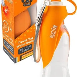 Mighty Paw Travel Dog Water Bottle 20oz - Orange