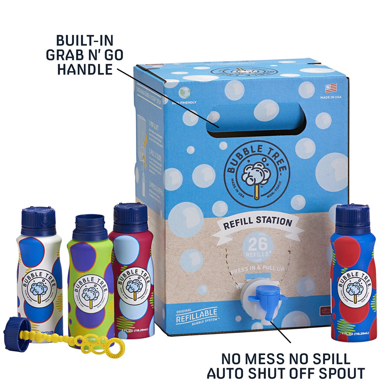 Bubble Tree™ 4 Bottles & 3 Liter Bubble Solution - Image 2