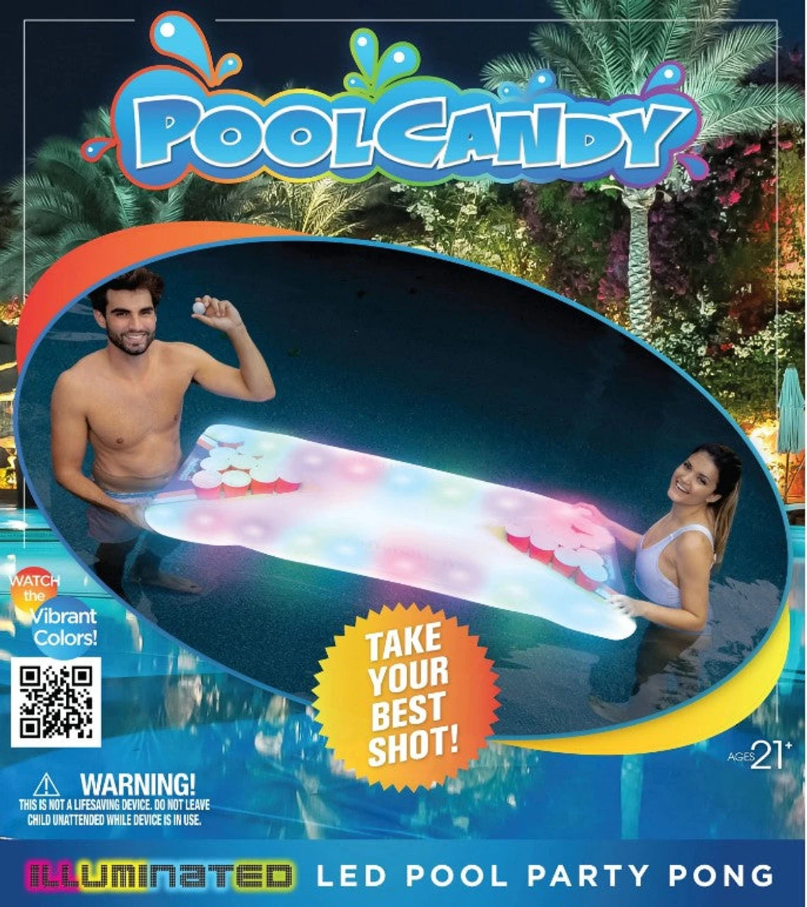 Pool Candy PoolCandy Inflatable Illuminated LED Pool Party Pong - Image 5