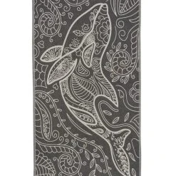Sand Cloud 100% Turkish Organic Cotton Towel - Floral Dolphin Black - 38x64