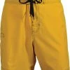 Panama Jack Mens Stretch Board Shorts With PJ Script - Mustard