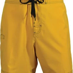Panama Jack Mens Stretch Board Shorts With PJ Script - Mustard