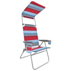 Caribbean Joe Aluminum Frame - Folding High Beach Chair With Canopy