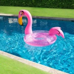 Pool Candy PoolCandy Jumbo Glitter Flamingo Beach & Pool Tube - 48in -Bling2O Shop 40a6db4f08628e63188dcb6538d2d687 66241.1669771885