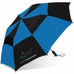 Caribbean Joe Greg Norman 56" Auto-Open Golf Umbrella W/Carry Strap