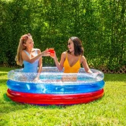 Pool Candy PoolCandy Stars & Stripes 3-Ring Inflatable Pool