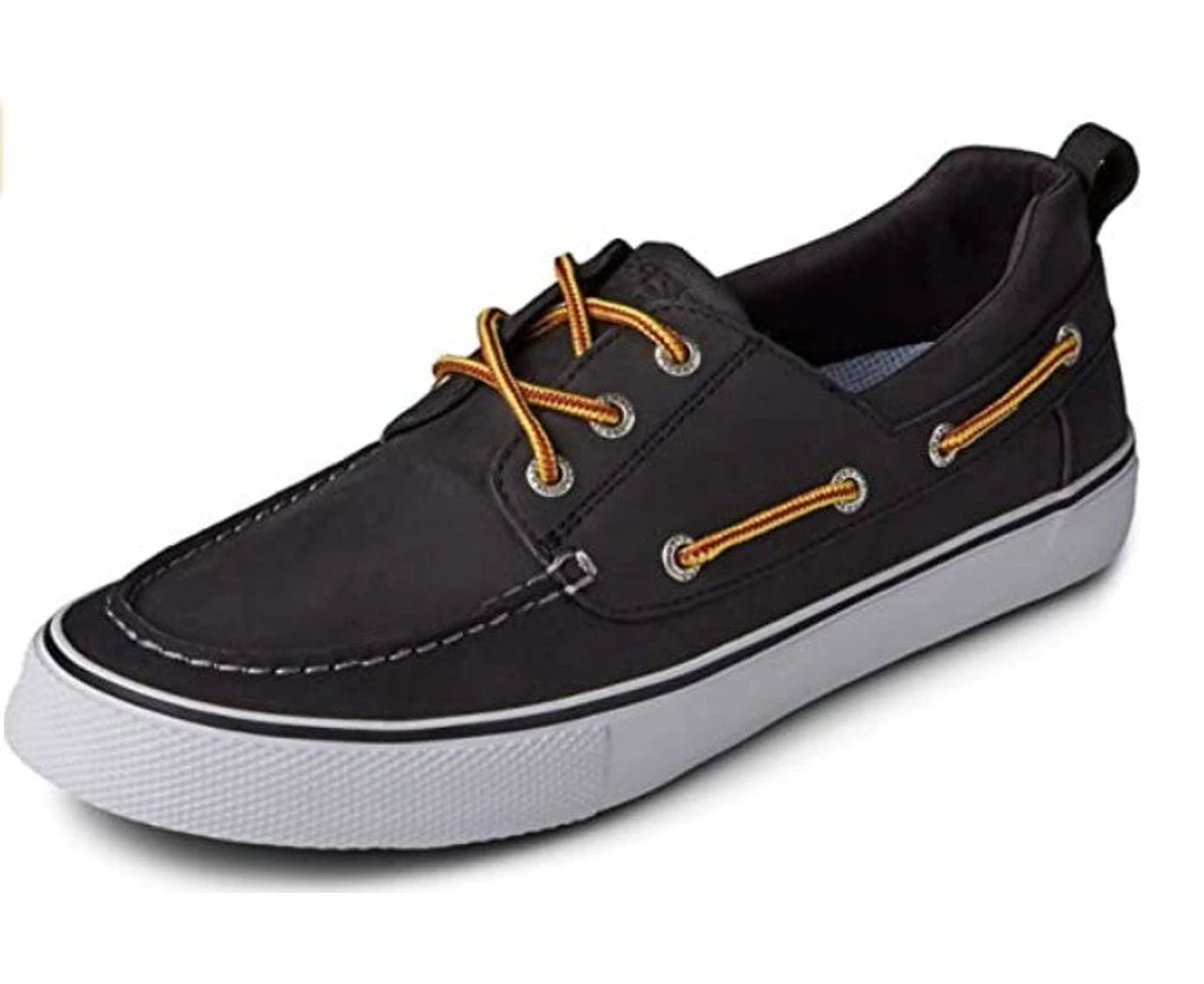 Sperry Top-Sider Sperry® Men's Bahama 3-Eye Leather Boat Shoe - Black/White