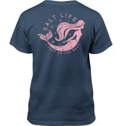 Salt Life® Free As The Sea Youth Shirt - Washed Navy