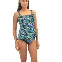 Fit4U Fit 4U™ Sea Glass Square Neck V Hem Top - Blue