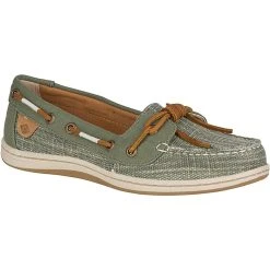 Sperry Top-Sider Sperry® Women's Barrelfish Linen Boat Shoe - Olive