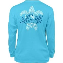 Salt Life® Tiki Turtle Youth Long Sleeve Shirt - Pool