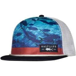 Salt Life® Respect Mesh Trucker Hat - Blue