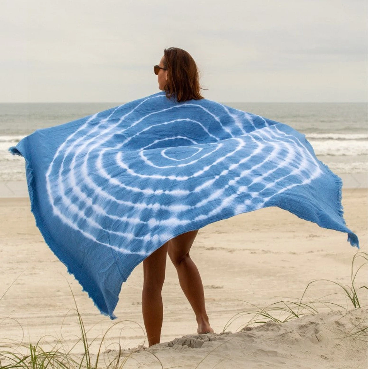 Sand Cloud 100% Turkish Organic Cotton LG Towel - Shock Waves Tie Dye - 50x68 - Image 2