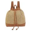 Sun N Sand Sun 'N' Sand® Poly Straw Drawstring Bag - Tan
