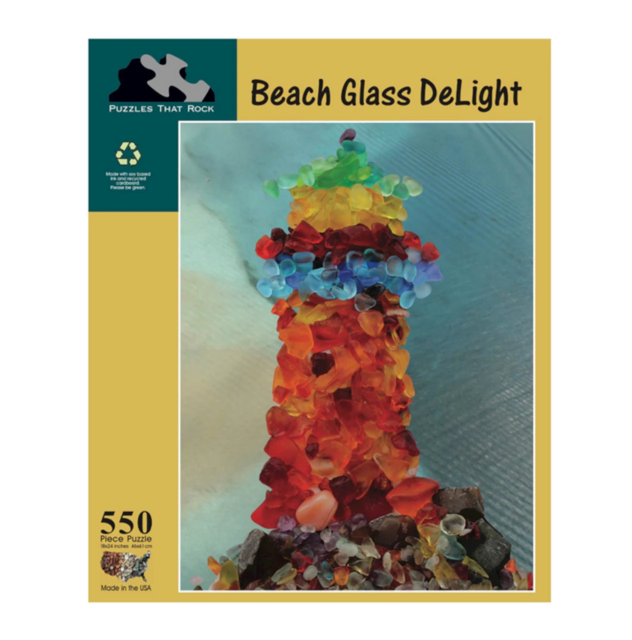 Puzzles That Rock 550 Piece Puzzle 18x24 - Beach Glass DeLight