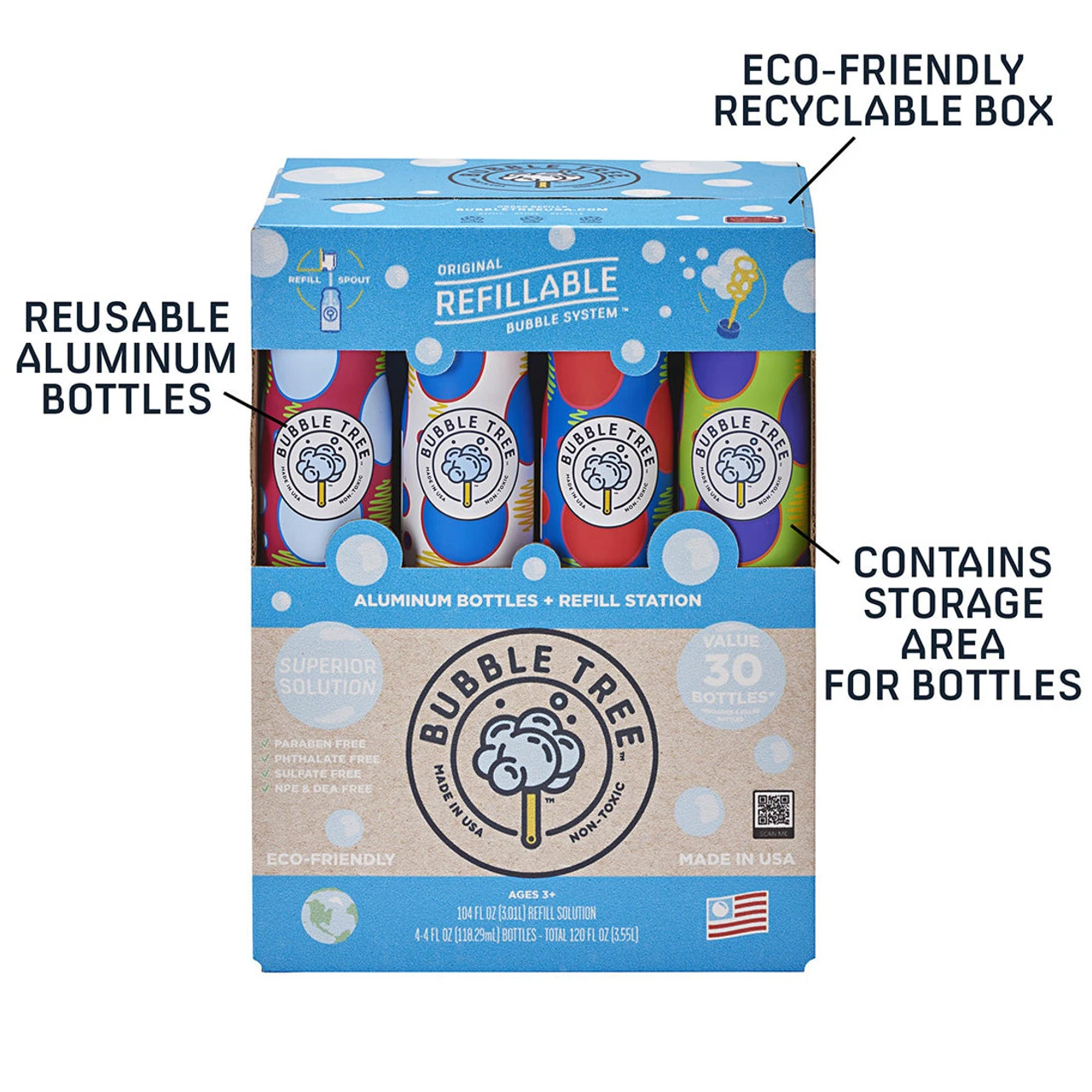 Bubble Tree™ 4 Bottles & 3 Liter Bubble Solution - Image 3