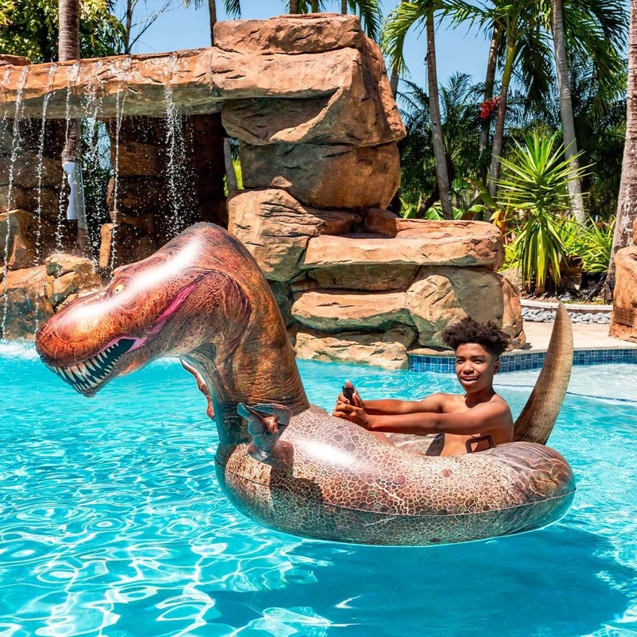 Pool Candy PoolCandy Tube Runner Motorized T-Rex Pool Float - Special Edition - Image 3