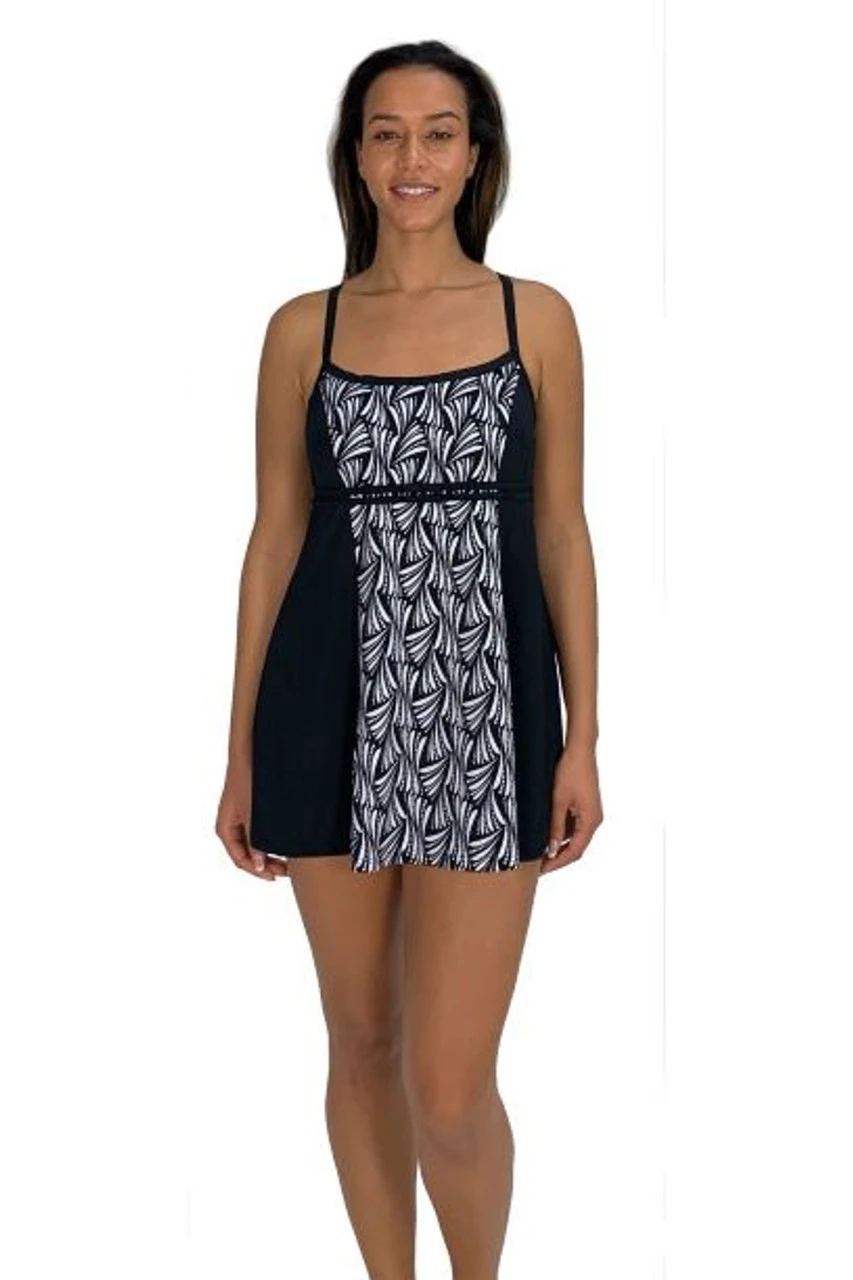 Fit4U Fit 4U™ Blocked Double Bow Dress -Twist N Turn - Black/White