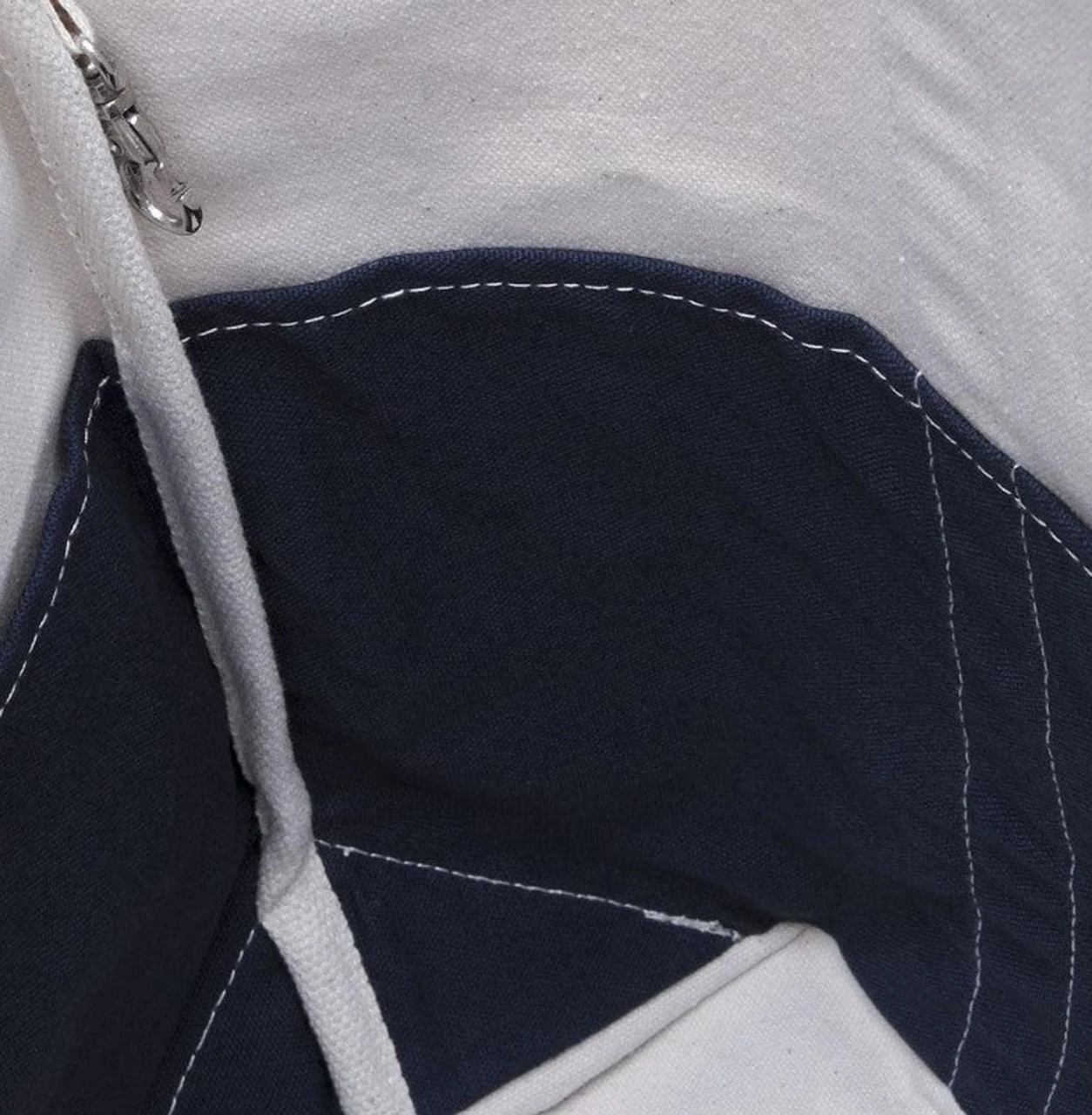 Shore Bags ShoreBags® Medium Contemporary Boat Bag - Natural/Navy - Image 2