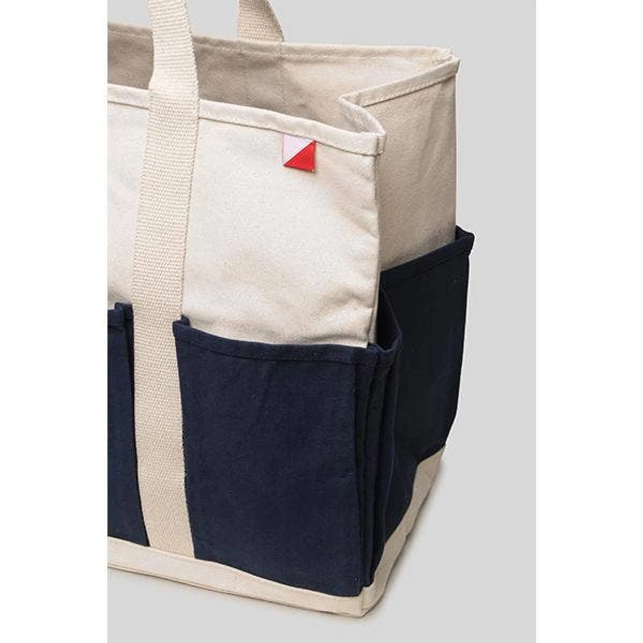 Shore Bags ShoreBags® Pocket Grocery Tote - Natural With Navy - Large - Image 3