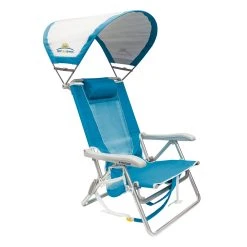 GCI Outdoor™ Backpack Beach Chair™ With SunShade - Saybrook Blue