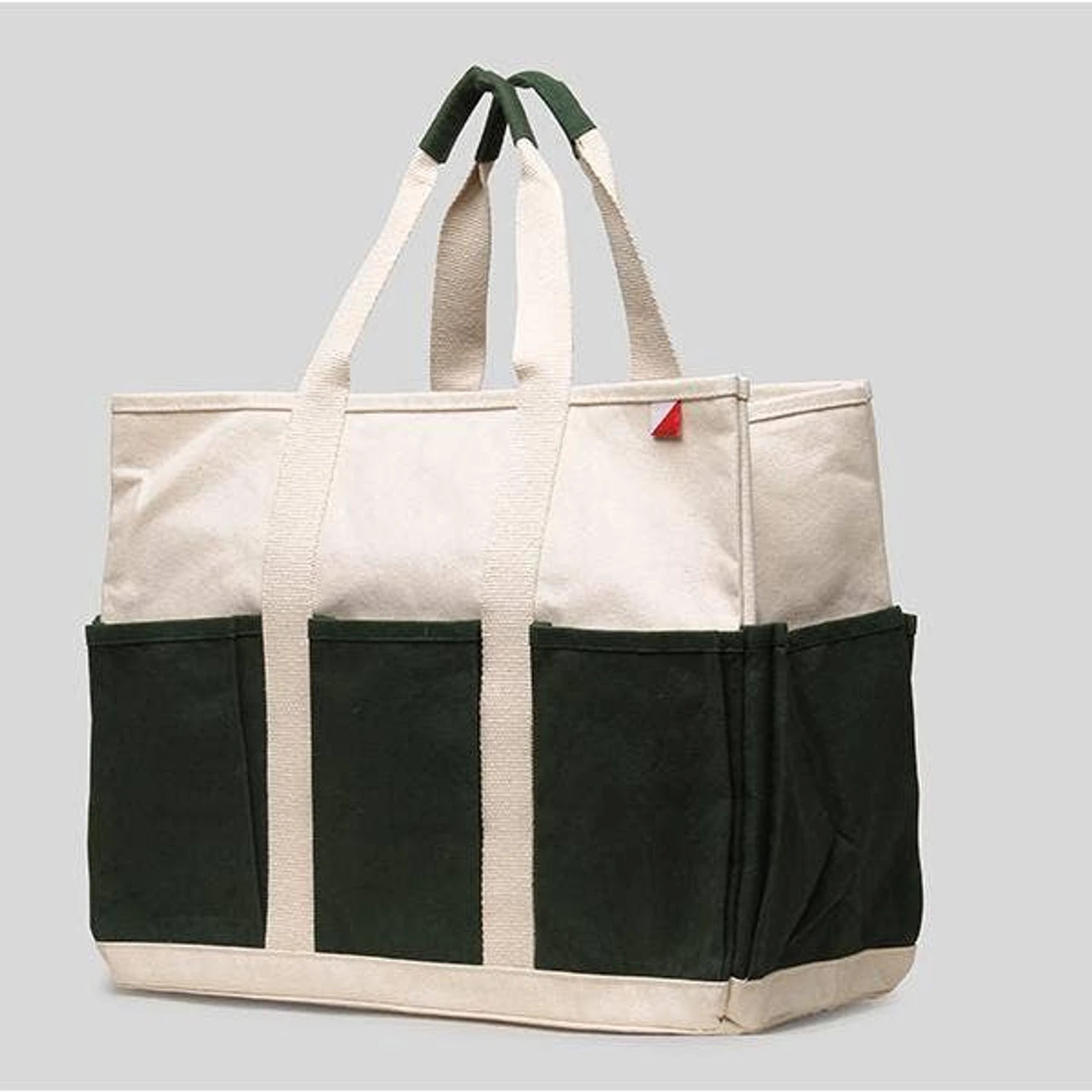 Shore Bags ShoreBags® Pocket Grocery Tote - Natural With Navy - Large