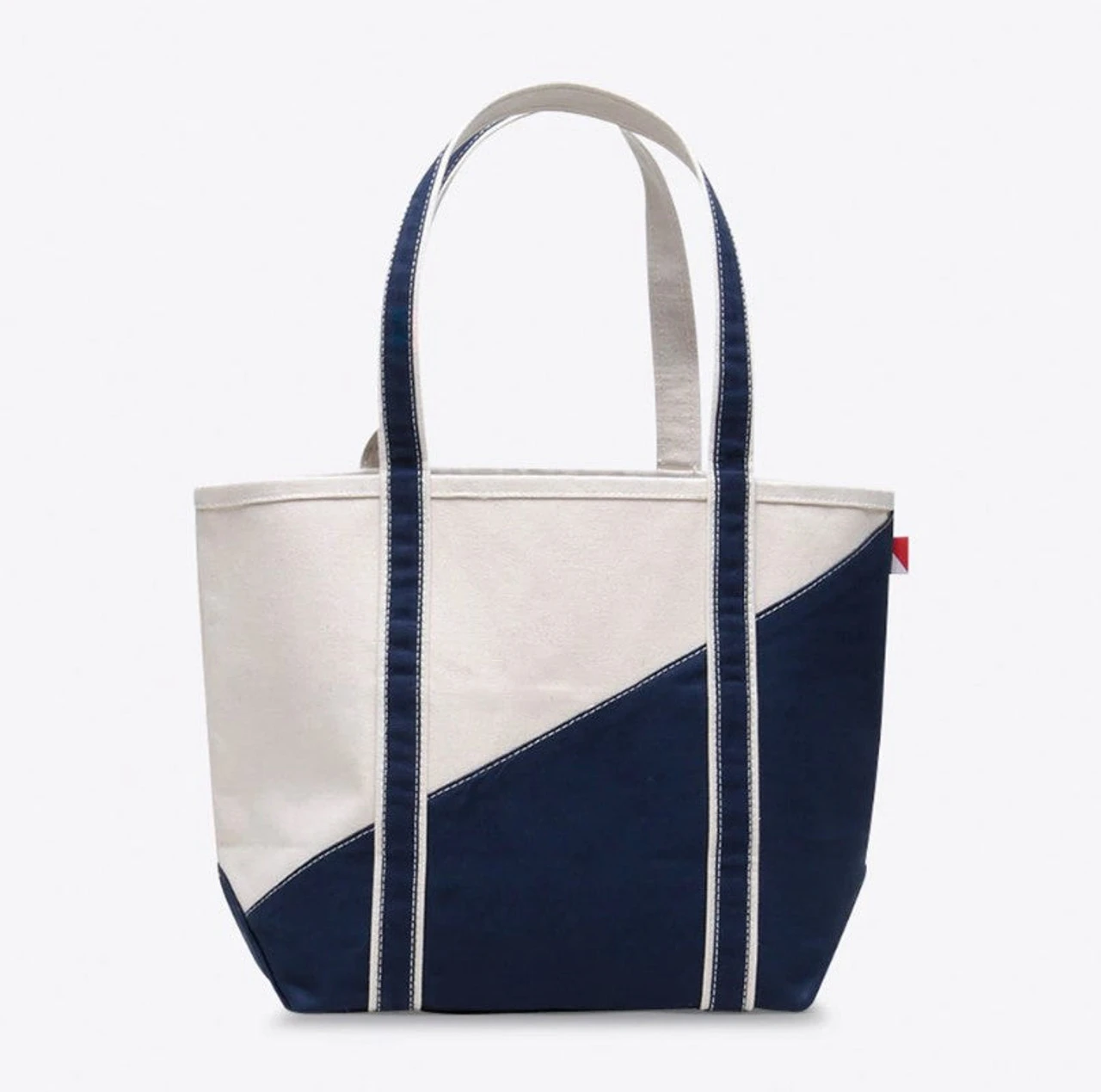 Shore Bags ShoreBags® Medium Contemporary Boat Bag - Natural/Navy